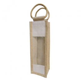 Wholesale 1 One Bottle Jute Wine Gift Bags Manufacturers in Chicago 